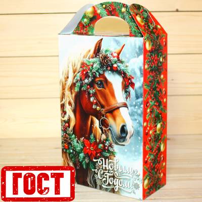 Сладкий новогодний подарок по ГОСТу в картонной упаковке