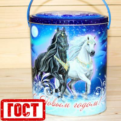 Сладкий новогодний подарок по ГОСТу в жестяной упаковке